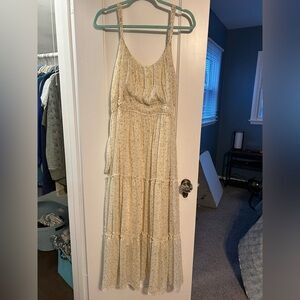 ARULA Cream Floral Maxi Dress